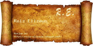 Reiz Elizeus névjegykártya